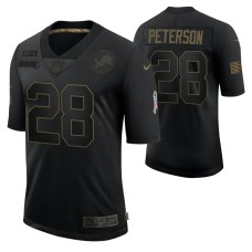 Detroit Lions Adrian Peterson #28 Black Limited 2020 Salute To Service Jersey