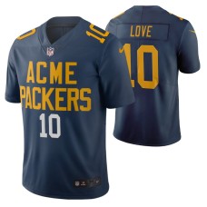 Green Bay Packers Jordan Love City Edition Navy Vapor Limited Jersey