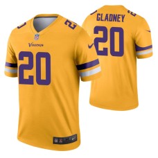 Minnesota Vikings Jeff Gladney Inverted Legend #20 Gold Jersey