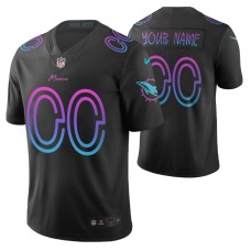 Miami Dolphins Custom Men Black City Edition Vapor Limited Jersey