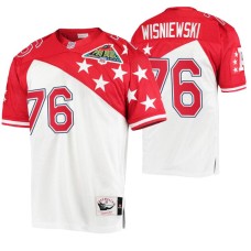 1994 Pro Bowl Las Vegas Raiders #76 Steve Wisniewski White Red AFC Authentic Jersey