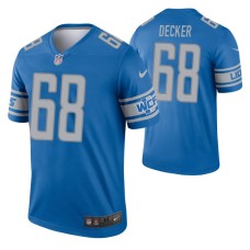 Men Taylor Decker #68 Detroit Lions Blue Legend Jersey