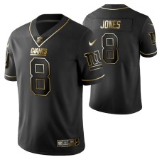 Men New York Giants Daniel Jones Black Golden Edition Jersey