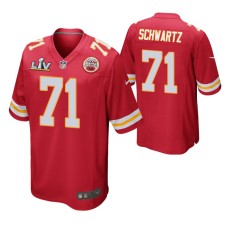 Kansas City Chiefs Super Bowl LV Mitchell Schwartz Jersey Red Game