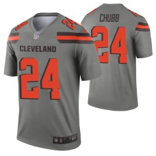 Men Nick Chubb Cleveland Browns Jersey Gray Inverted Legend Edition