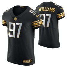 Detroit Lions Nick Williams #97 Golden Edition Black Elite Jersey