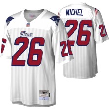 Men New England Patriots Sony Michel Legacy Replica White Jersey