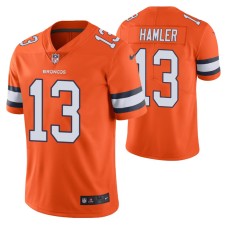 Men Denver Broncos KJ Hamler 2020 NFL Draft Orange Color Rush Limited Jersey