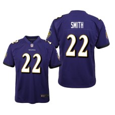 Youth Baltimore Ravens #22 Jimmy Smith Purple Nike Team Color Game Jersey