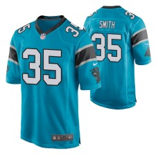 Carolina Panthers Rodney Smith #35 Blue Game Jersey