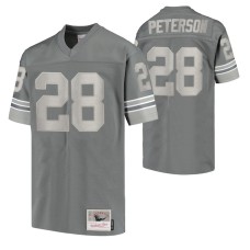 Youth Adrian Peterson Detroit Lions Vintage Charcoal Metal Replica Jersey