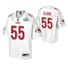 Frank Clark Kansas City Chiefs White Super Bowl LIV Champions Jersey Men