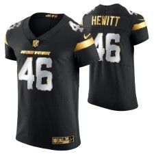 New York Jets Neville Hewitt #46 Golden Edition Black Elite Jersey