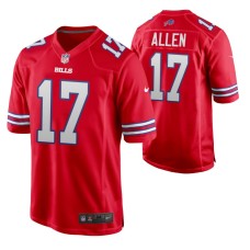 Buffalo Bills Josh Allen #17 Game Red Alternate Jersey