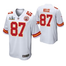 Kansas City Chiefs Super Bowl LV Travis Kelce Jersey White Game