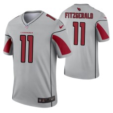 Men Larry Fitzgerald Arizona Cardinals Jersey Silver Inverted Legend Edition