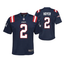 Youth New England Patriots Brian Hoyer Game #2 Navy Jersey