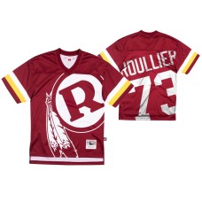 Washington Redskins #73 Chase Roullier Big Face Burgundy Jersey