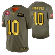 NFL 100th Season San Francisco 49ers Jimmy Garoppolo Men 2019 Salute to Service Jersey