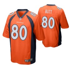 Men Denver Broncos #80 Jake Butt Orange Nike Game Jersey