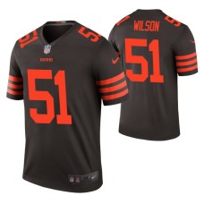 Cleveland Browns Mack Wilson Men Brown Color Rush Legend Jersey