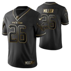 Houston Texans Lamar Miller Black Golden Edition Vapor Untouchable Limited Men Jersey