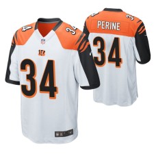 Cincinnati Bengals Samaje Perine #34 White Game Jersey