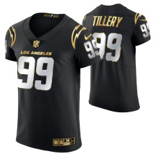 Men Los Angeles Chargers Jerry Tillery Golden Edition Black Elite Jersey