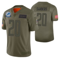 Detroit Lions Barry Sanders Camo 2019 Salute to Service Limited Jersey