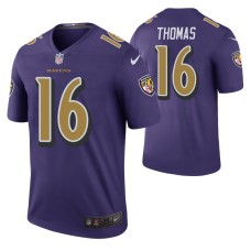 Men Baltimore Ravens De'Anthony Thomas Color Rush Legend Purple Jersey