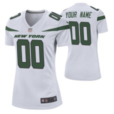 New York Jets #00 Custom Nike White Women Player Game Jersey