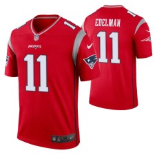 Men Julian Edelman New England Patriots Jersey Red Inverted Legend Edition