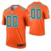 Men Custom Miami Dolphins Jersey Orange Inverted Legend