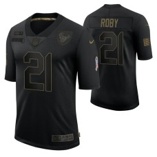 Houston Texans Bradley Roby #21 Black Limited 2020 Salute To Service Jersey