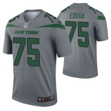 Men Chuma Edoga New York Jets Jersey Gray Inverted Legend Edition