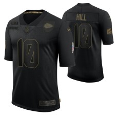 Kansas City Chiefs Tyreek Hill #10 Black Limited 2020 Salute To Service Jersey