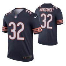 Men David Montgomery #32 Chicago Bears Navy Legend Jersey