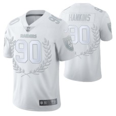 Las Vegas Raiders #90 Johnathan Hankins Vapor Limited White Platinum Jersey