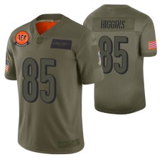 Bengals Tee Higgins 2019 Salute to Service #85 Olive Limited Jersey