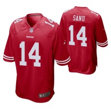 San Francisco 49ers Mohamed Sanu Sr. #14 Game Scarlet Jersey