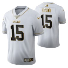 Buffalo Bills John Brown 100th Season Jersey White Vapor Limited Golden Edition