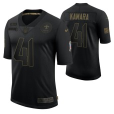 New Orleans Saints #41 Alvin Kamara Black 2020 Salute To Service Limited Jersey