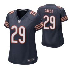 Women Chicago Bears #29 Tarik Cohen Navy Nike Game Jersey