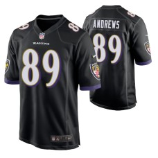 Men Baltimore Ravens #89 Mark Andrews Black Nike Game Jersey