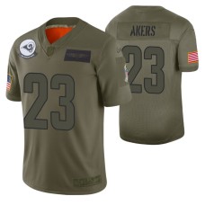 Rams Cam Akers 2019 Salute to Service #23 Olive Limited Jersey