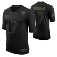 Kansas City Chiefs Mecole Hardman #17 Black Limited 2020 Salute To Service Jersey