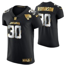 Men Jacksonville Jaguars James Robinson Golden Edition Black Elite Jersey