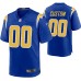 Men Los Angeles Chargers Custom #00 Game Royal Alternate Jersey