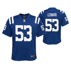 Darius Leonard Indianapolis Colts Royal Game Jersey Youth