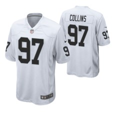 Las Vegas Raiders Maliek Collins Game #97 White Jersey